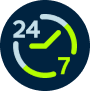 24/7 icon - 24/7 помощ при застрахователно събитие