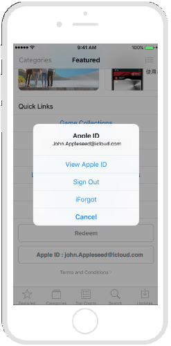 2. Натискаш View Apple ID. Влизаш с Touch ID или с парола.