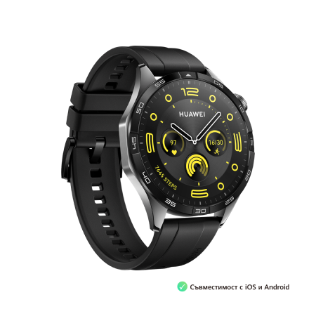 HUAWEI Watch GT 4 46mm Black Fluoroelastomer Strap