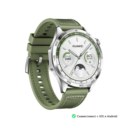 HUAWEI Watch GT 4 46mm Green Woven Strap