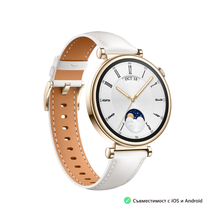 HUAWEI Watch GT 4 41mm White Leather Strap
