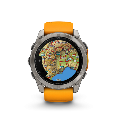 GARMIN fenix 8 Sapph 51mm Titan Orange