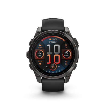 GARMIN fenix 8 Sapph 47mm Gray DLC Black