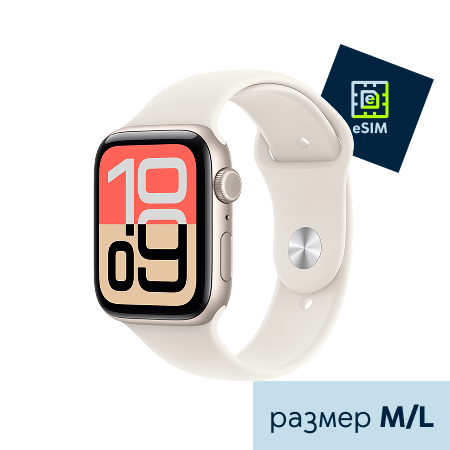 Apple Watch SE 3 2025 LTE 44mm Aluminium Case with Sport Band M/L