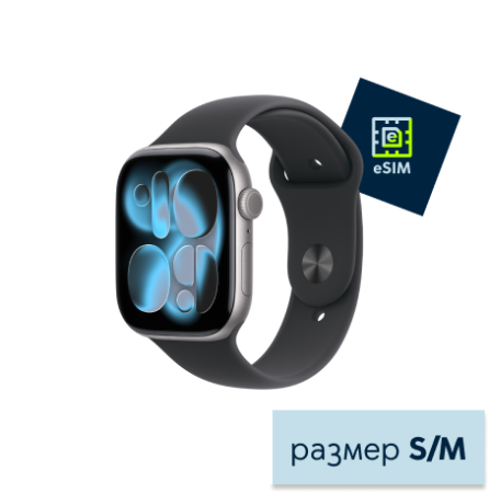 Apple Watch S11 LTE 42mm Aluminium Case with Sport Band S/M
