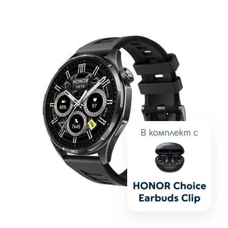 HONOR Watch 6 Black + Earbuds Clip
