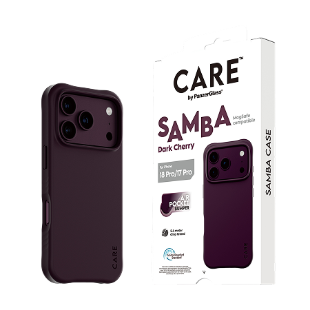 CARE Samba Dark Cherry с MagSafe за iPhone 18 Pro