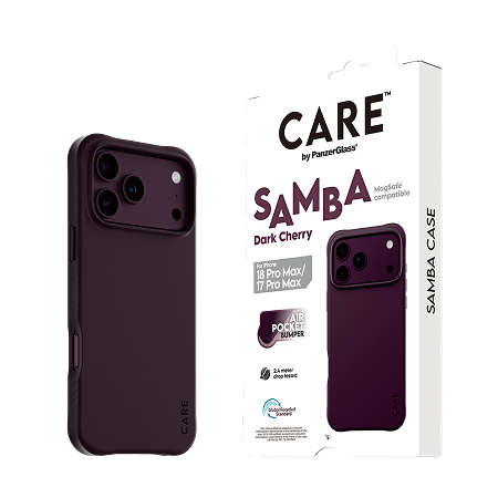 CARE Samba Dark Cherry с MagSafe за iPhone 18 Pro Max