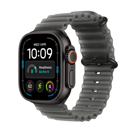 Apple Watch Ultra 4 LTE 49mm Titanium Case with Band LTE Translucent Black Ocean Band