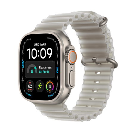 Apple Watch Ultra 4 LTE 49mm Titanium Case with Band LTE Translucent Gray Ocean Band